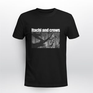 Vintage Itachi and Crows T-Shirt, Women’s Black L, Fan-Made Anime Design